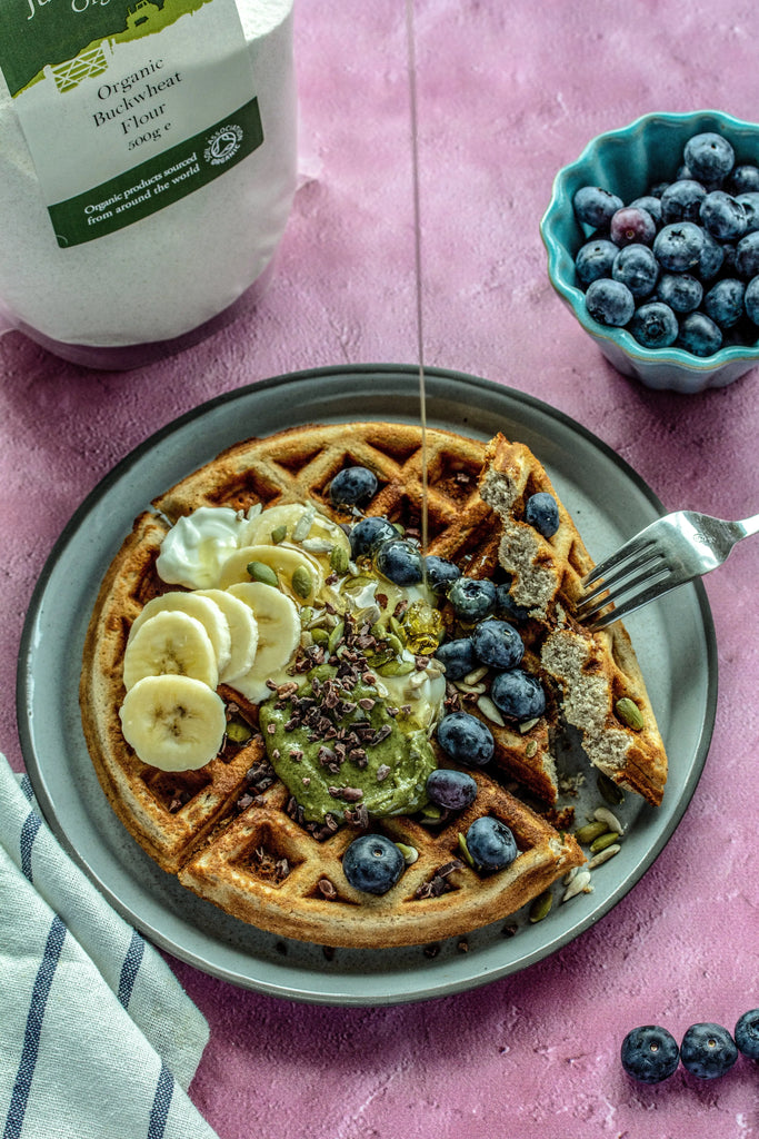 Buckwheat-Almond-Waffles Just Natural