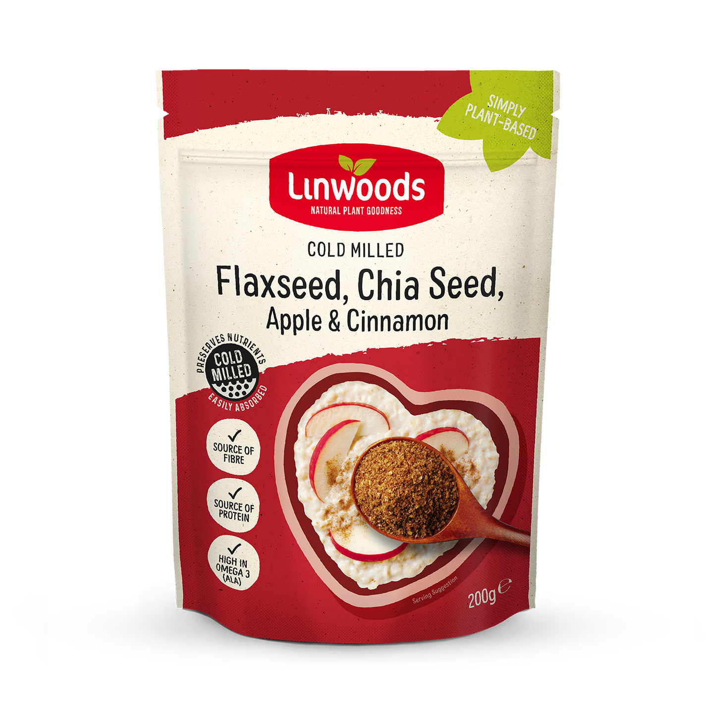Milled Flaxseed, Chia, Apple & Cinnamon 200g - Just Natural