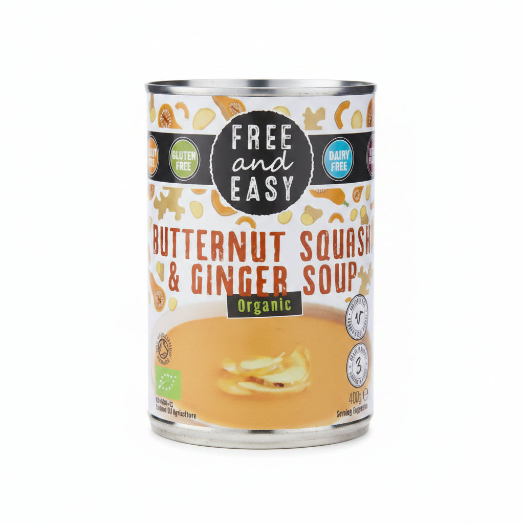 Free & Easy Butternut Squash & Ginger soup 400g - Just Natural