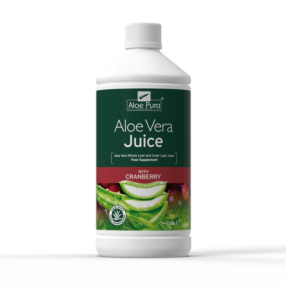 Aloe Vera Juice Max Strength Cranberry 1ltr - Just Natural