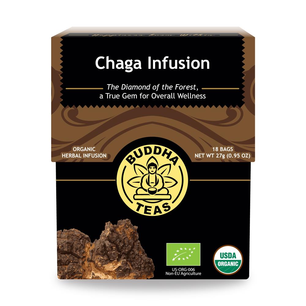 Organic Chaga Mushroom Tea Infusion 18 tea bags - Just Natural