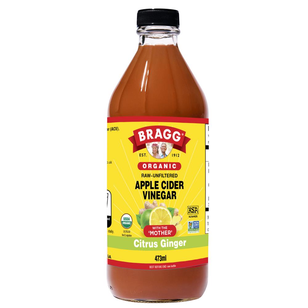 Organic Apple Cider Vinegar with Citrus Ginger 473ml - Just Natural