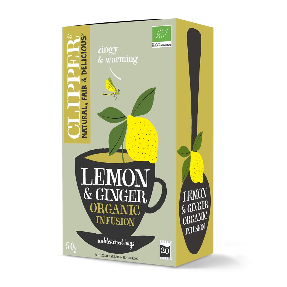 Clipper Organic Lemon & Ginger Infusion 20 bags - Just Natural