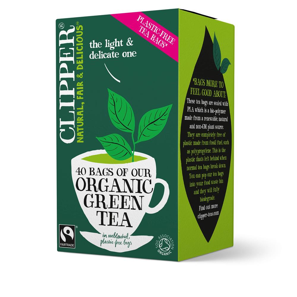 Fairtrade & Organic Green Tea 40 Bags - Just Natural