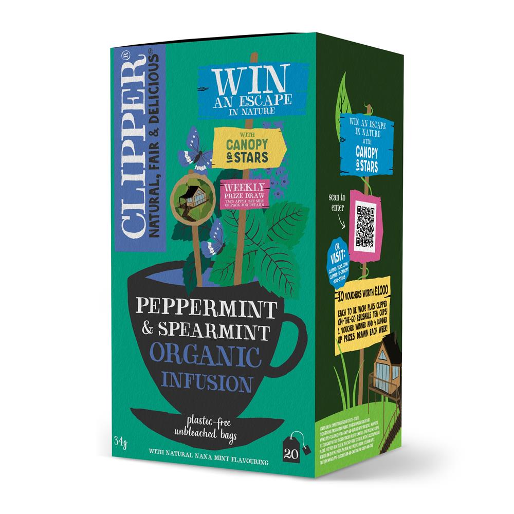 Organic Peppermint and Spearmint Infusion 20 Bags - Just Natural