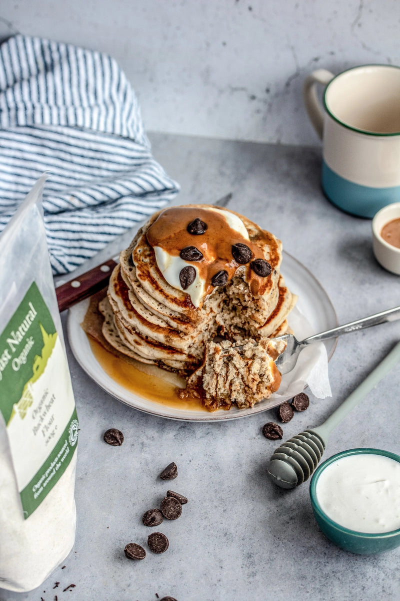 Chocolate Chip Spelt Pancakes
