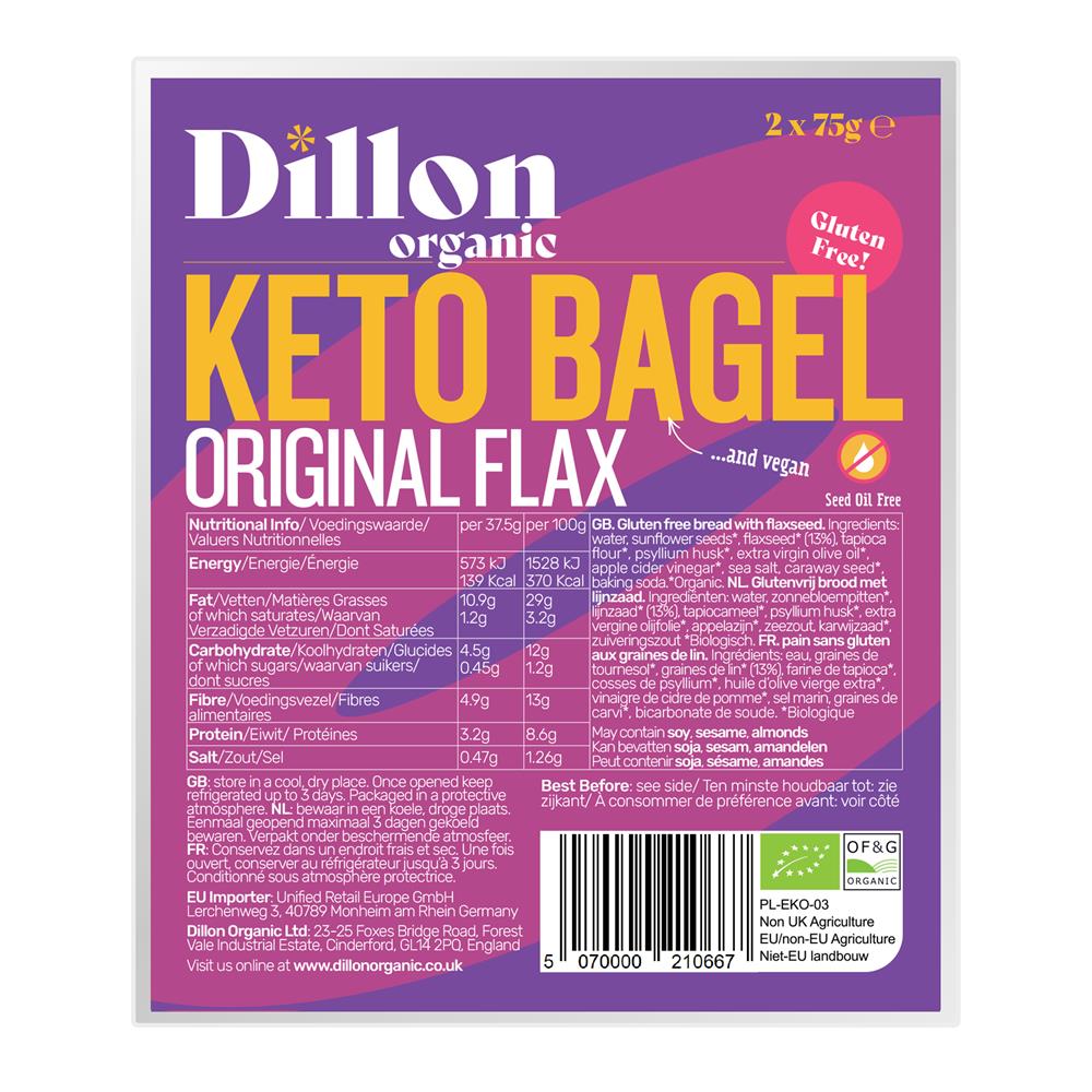 Keto Bagel Original Flax 150g - Just Natural