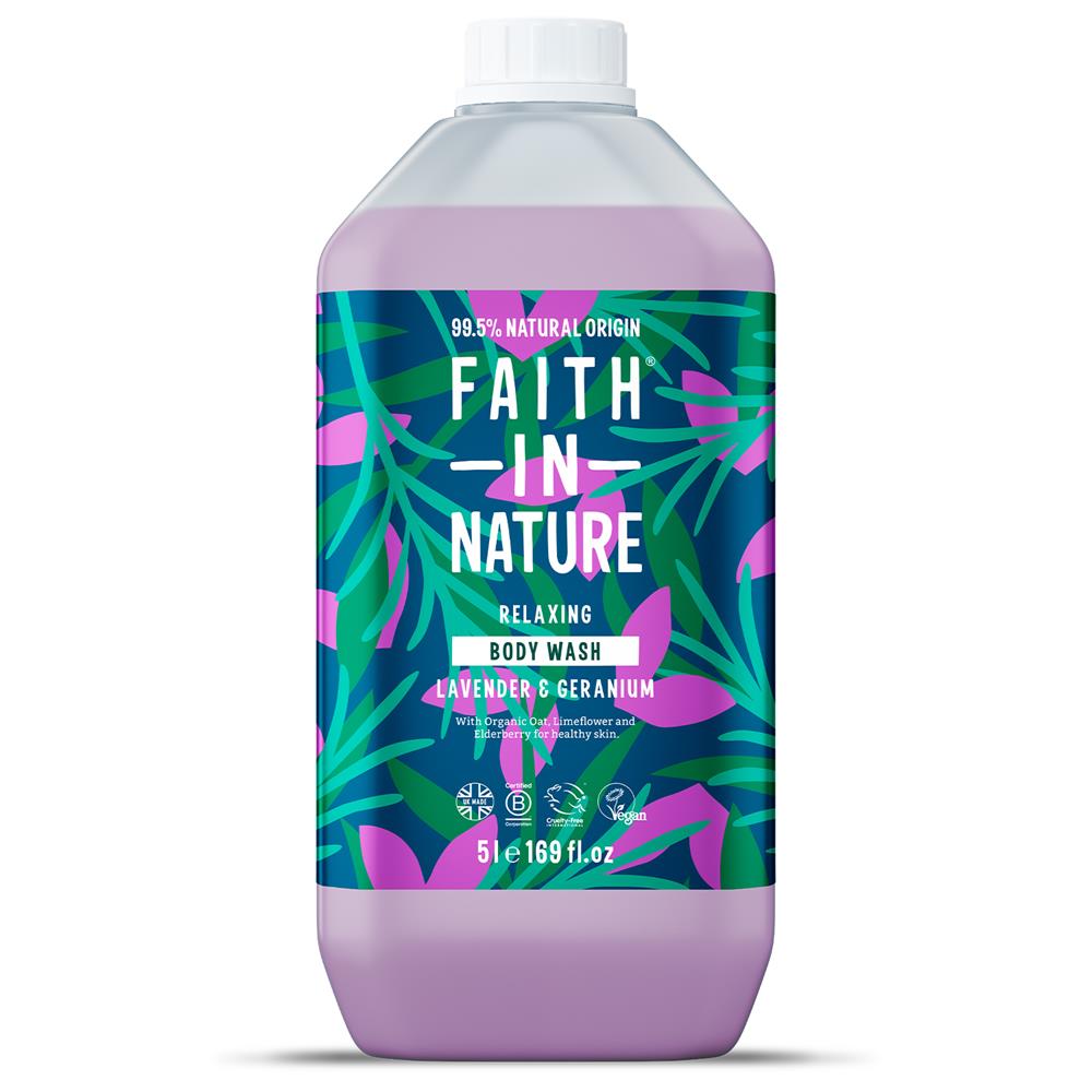 Lavender & Geranium Body Wash 5 Litre - Just Natural