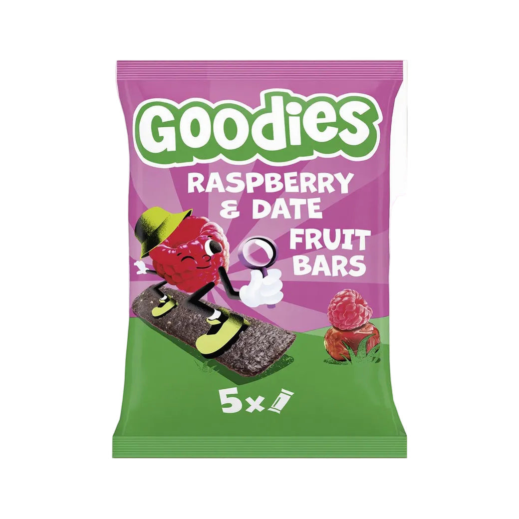 Goodies Kids Snack Raspberry & Date Fruit Bars Multipack 5x20g