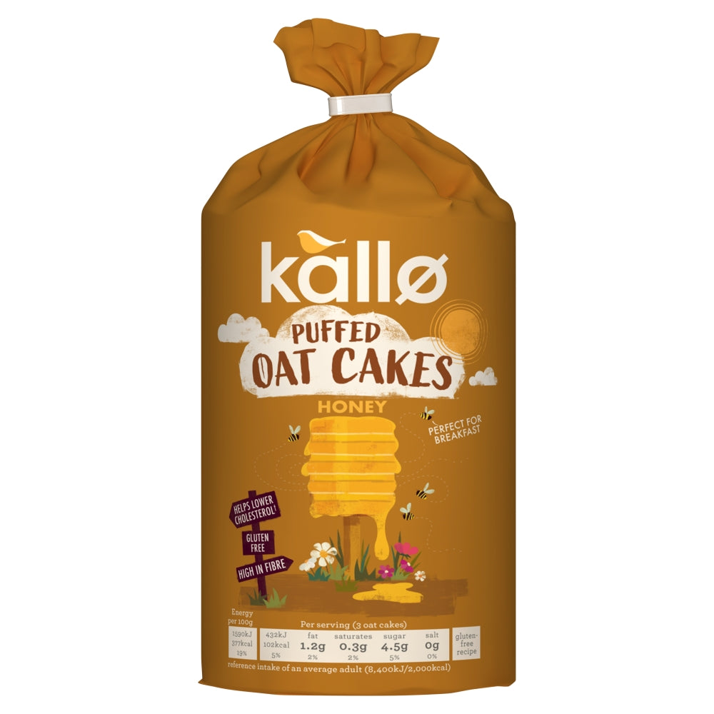 Honey Puffed Oat Cakes 118g - Just Natural