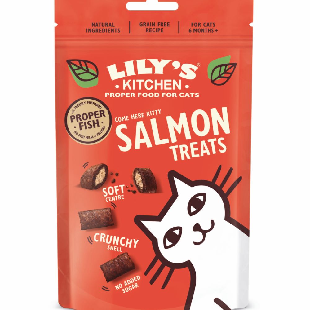 Lilys Kitchen Salmon Pillow Treat Cats 60g