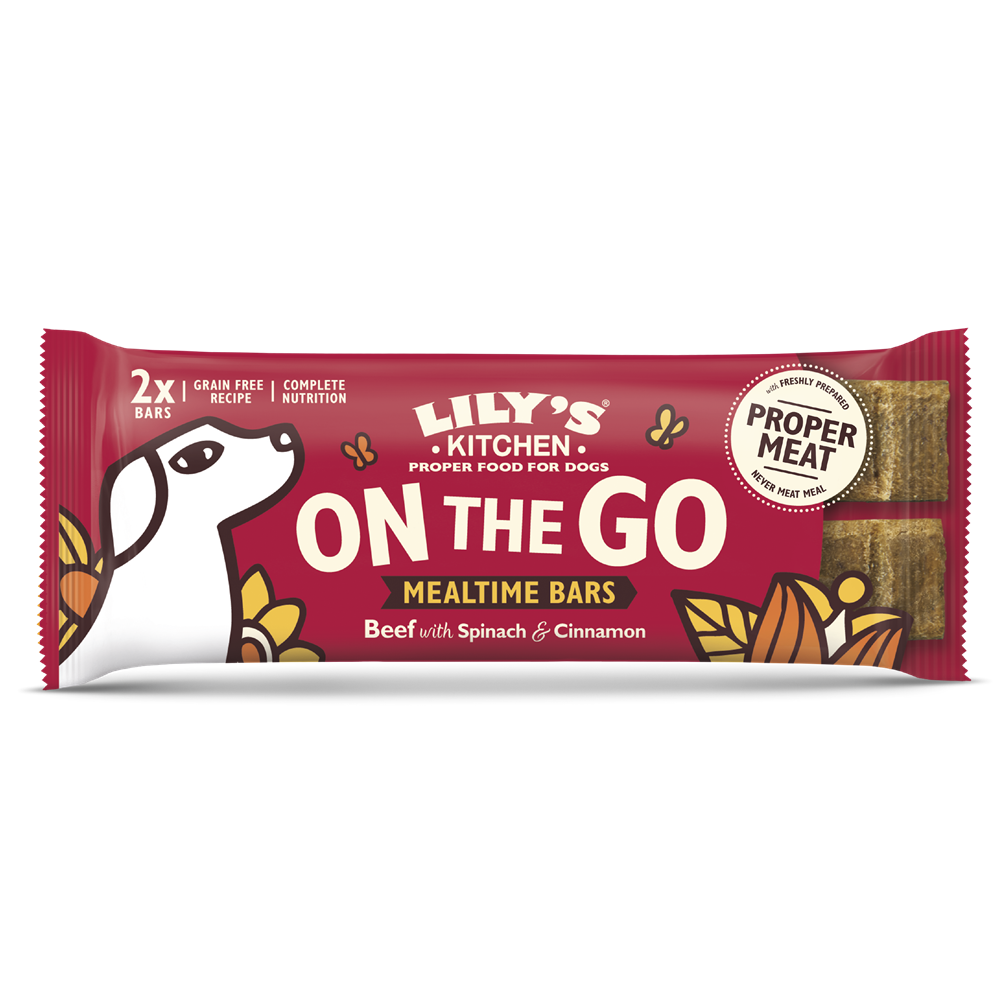 Lilys Kitchen Beef On the Go Bars for Dogs 40g