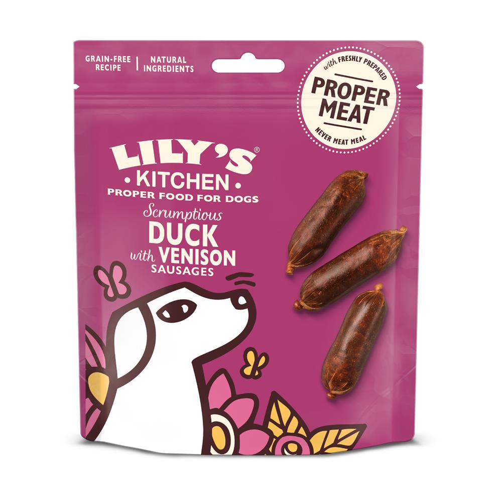 Lilys Kitchen Duck and Venison Sausages 70g