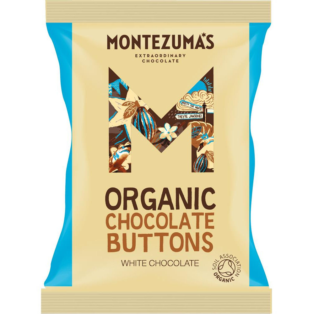 Organic White Chocolate Button 120g