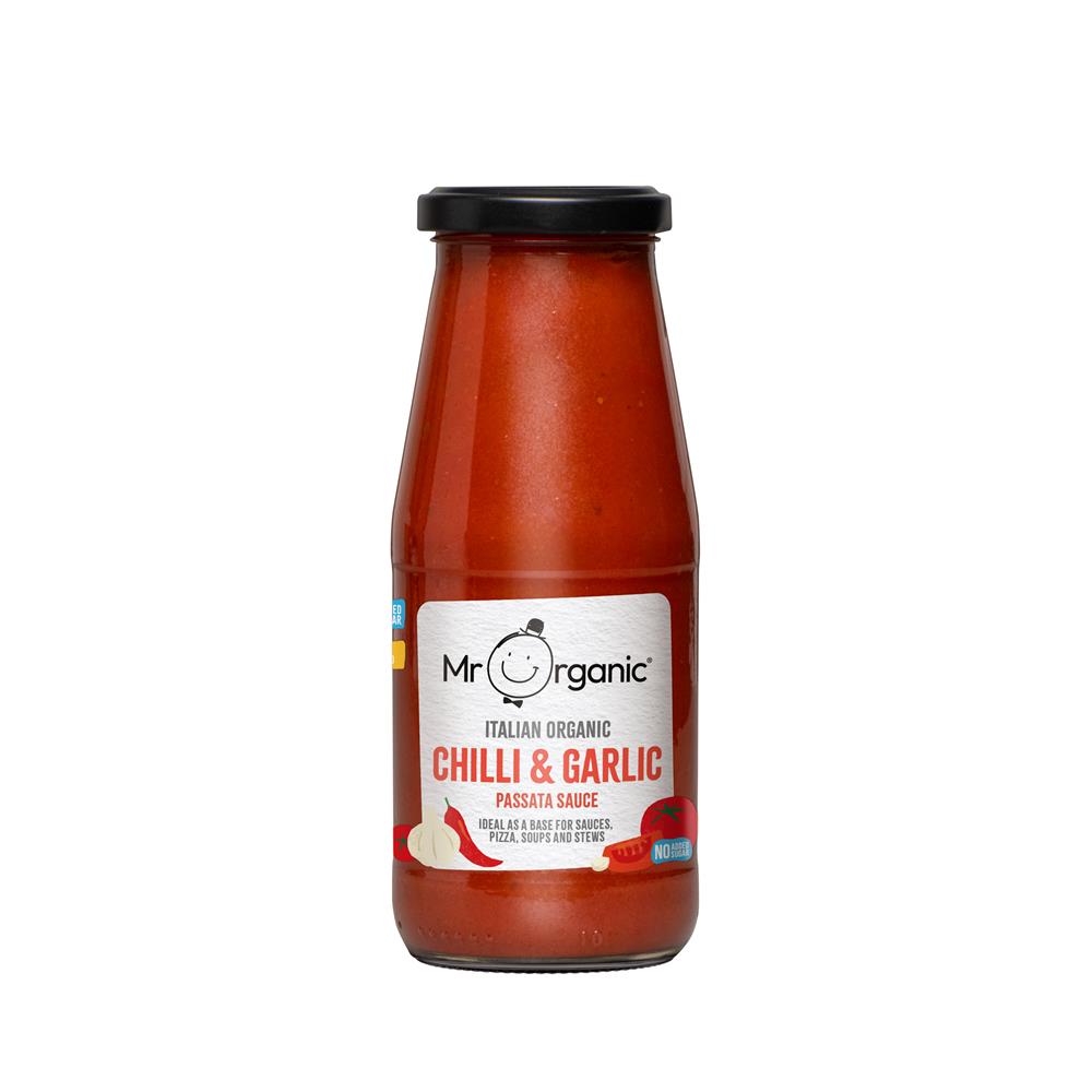 Chilli & Garlic Passata Sauce Jar 400g - Just Natural