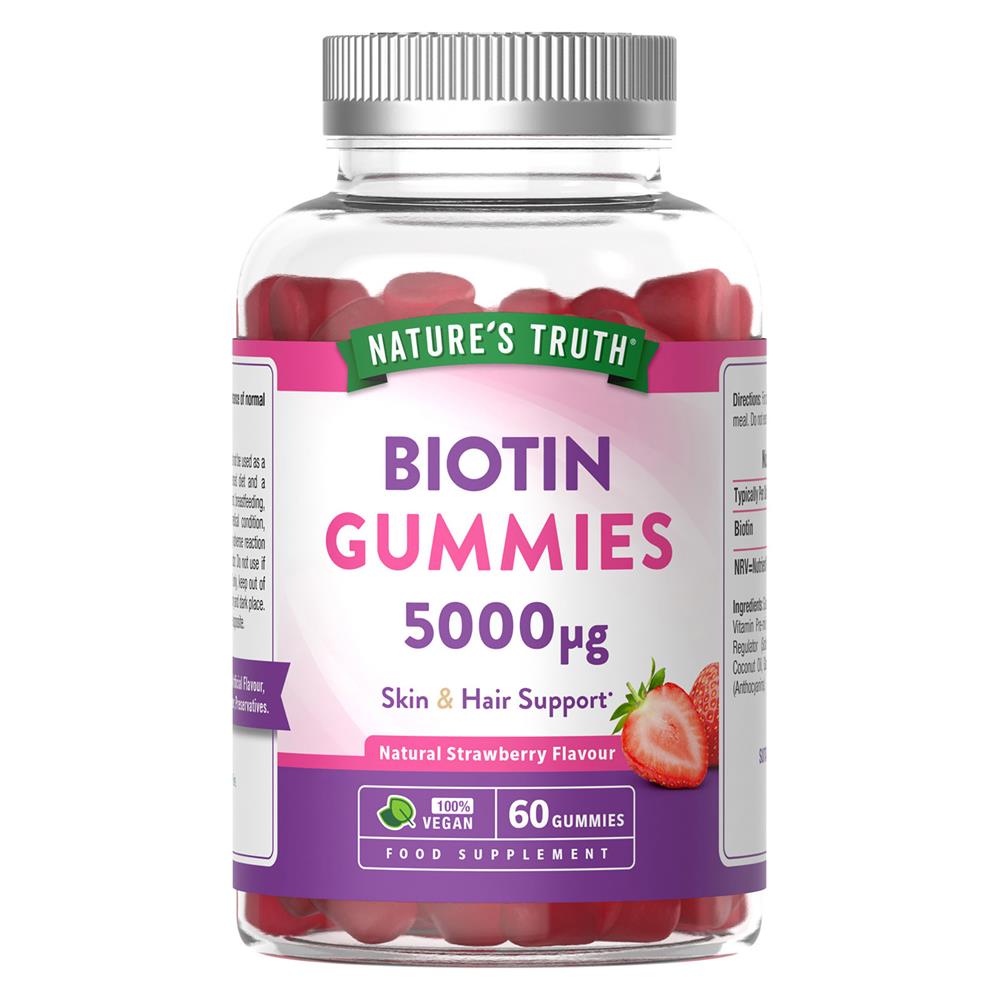 Nature's Truth Biotin 5000ug Gummies 60gummies