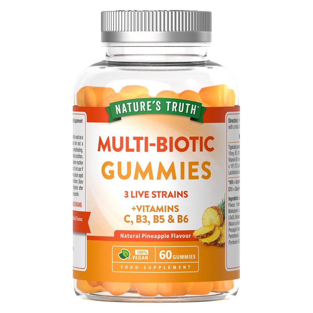 Nature's Truth Multi-Biotic Pineapple Gummies 60gummies