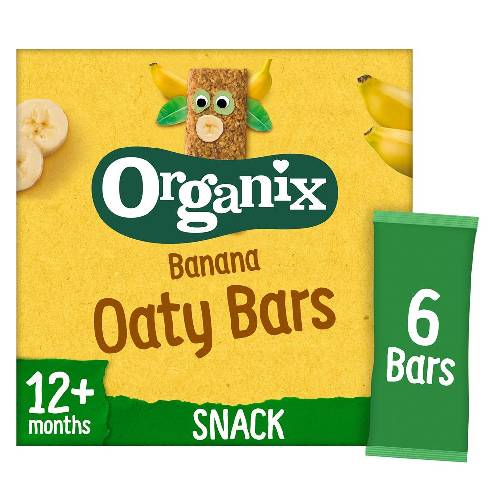 Organix Banana Organic Soft Oat Snack Bars Multipack (6x23g) - Just Natural
