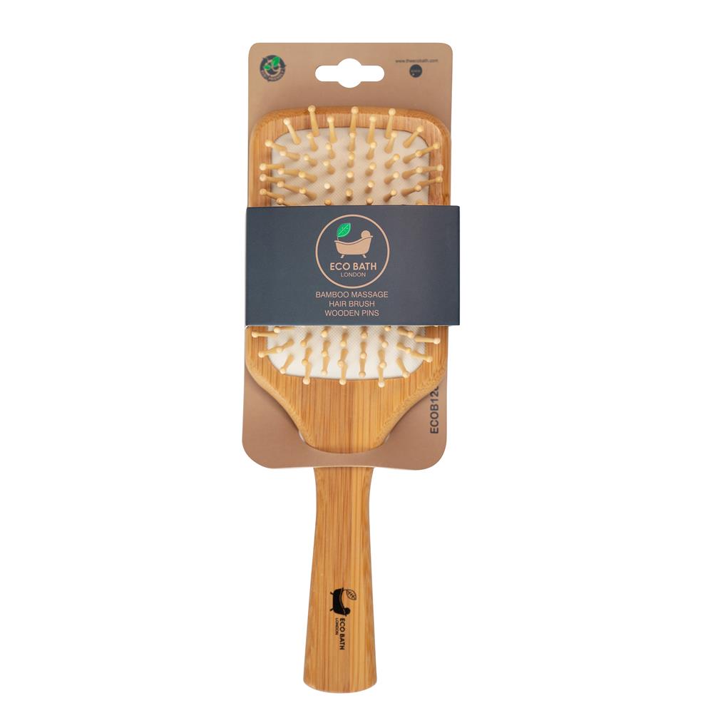 Bamboo Hairbrush Wooden Pins 85g