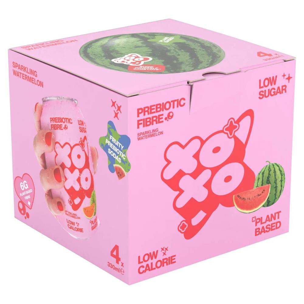 XOXO SODA XOXO Soda Watermelon 4 Pack 4 x 330 ML