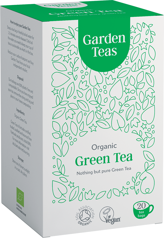 Garden Teas Organic Green Tea 20 Plastic Free Envelopes