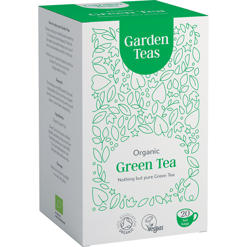 Garden Teas Organic Green Tea 20 Plastic Free Envelopes