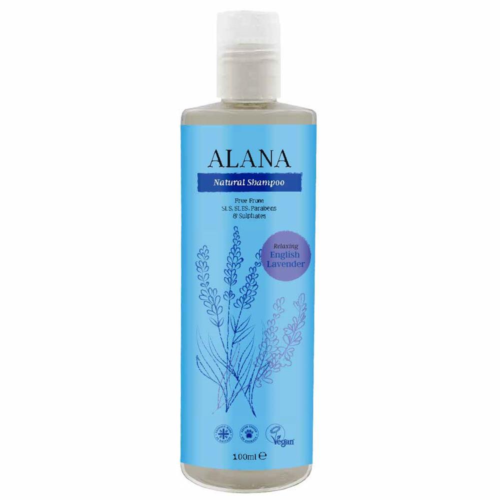 English Lavender Natural Shampoo 100ml Travel Bottle - Just Natural