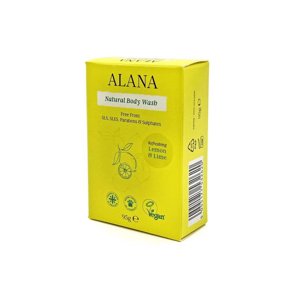 Lemon & Lime Natural Body Wash Bar 95g - Just Natural