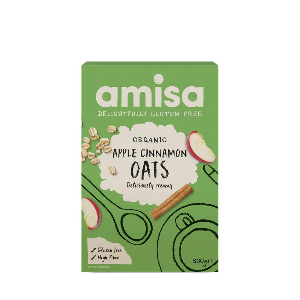 Organic Gluten Free Porridge Oats with Apple & Cinnamon 300g - Just Natural