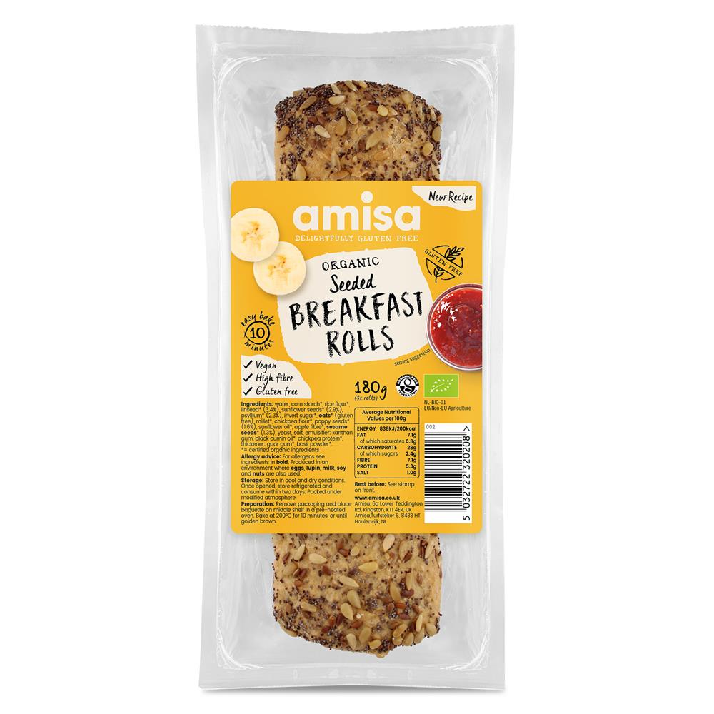 Organic Seeded Breakfast Rolls 188g - Just Natural