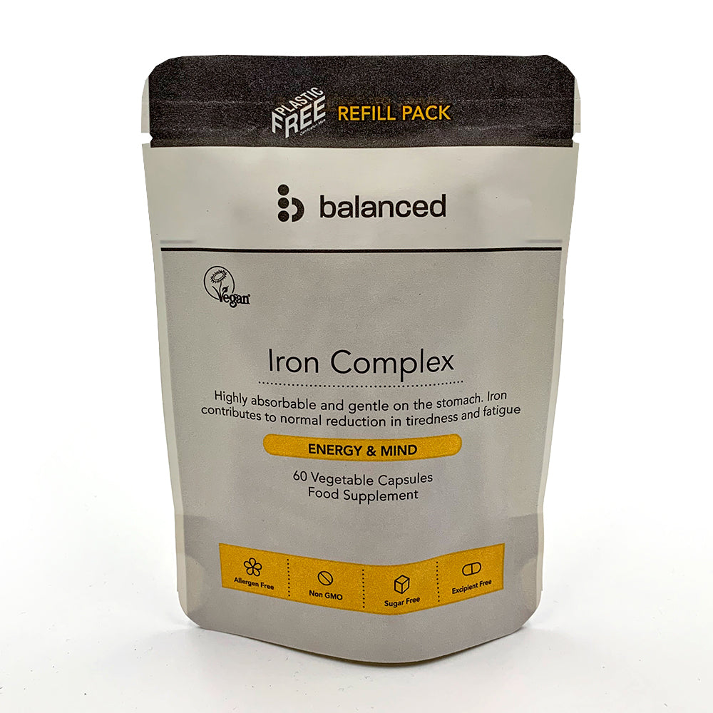 Iron Complex 60 Veggie Caps - Refill Pouch - Just Natural