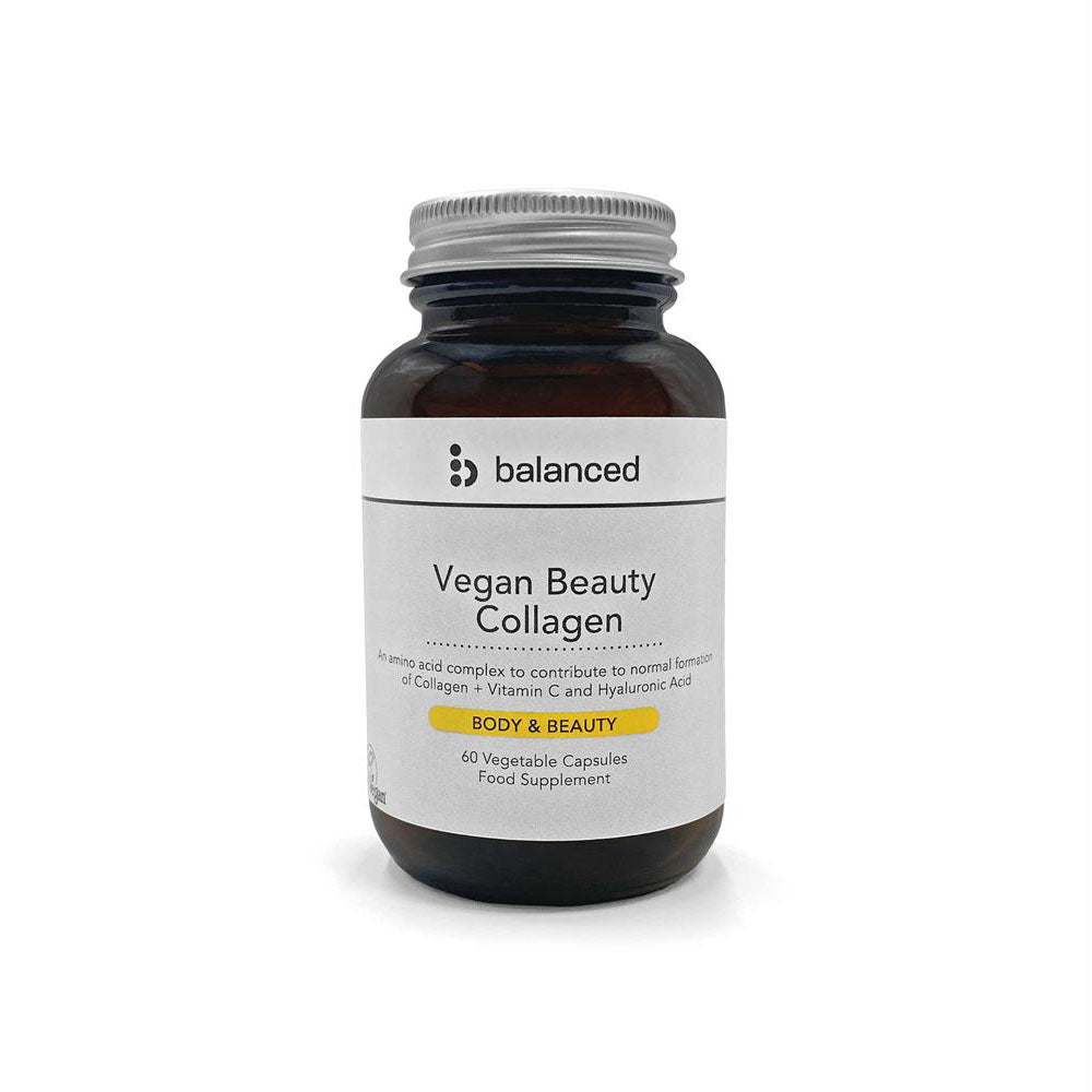 Vegan Beauty Collagen 60 Veggie Caps - Reusable Bottle - Just Natural