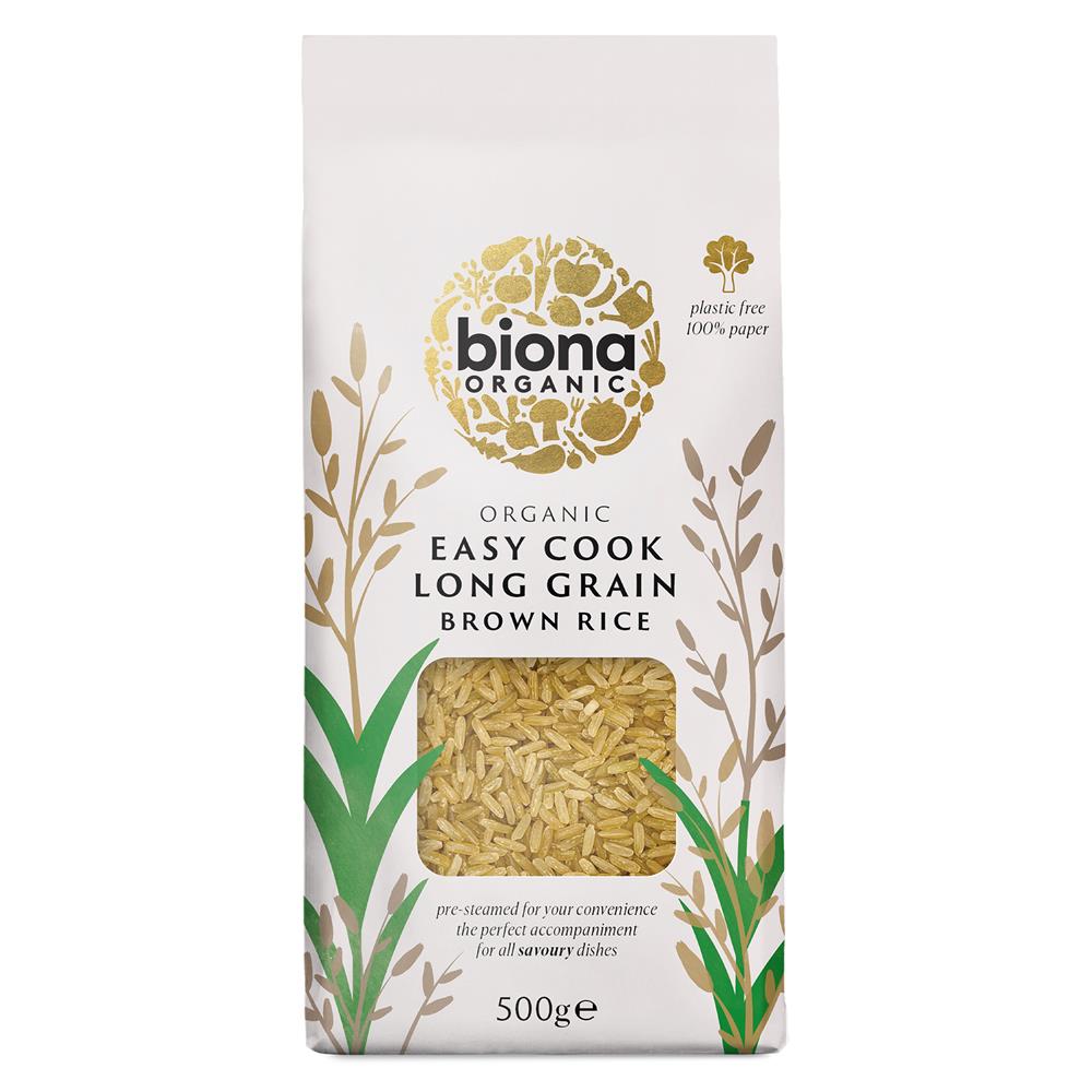 Organic Easy Cook Long Grain Brown Rice 500g Just Natural