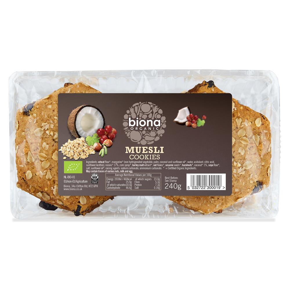 Organic Muesli Cookies 240g - Just Natural