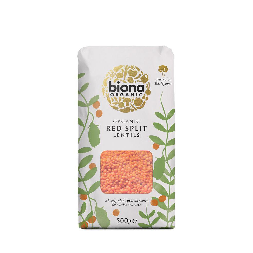 Organic Red Split Lentils 500g - Just Natural