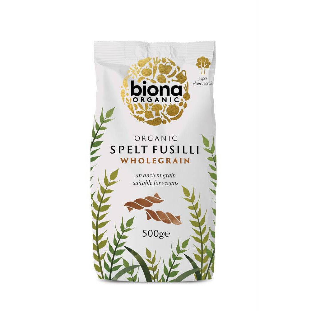 Biona Organic Wholemeal Spelt Fusilli Pasta 500g