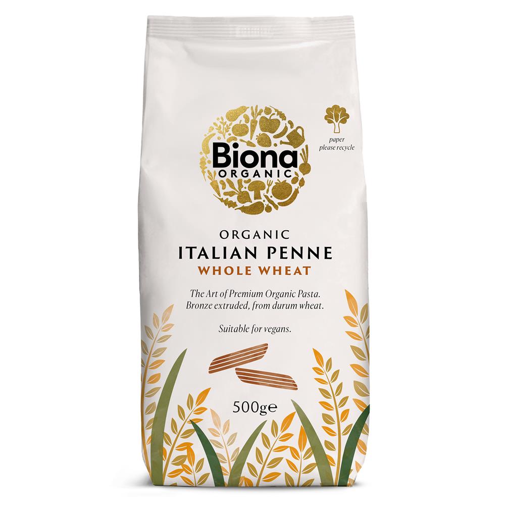 Organic Wholewheat Penne Pasta 500g - Just Natural