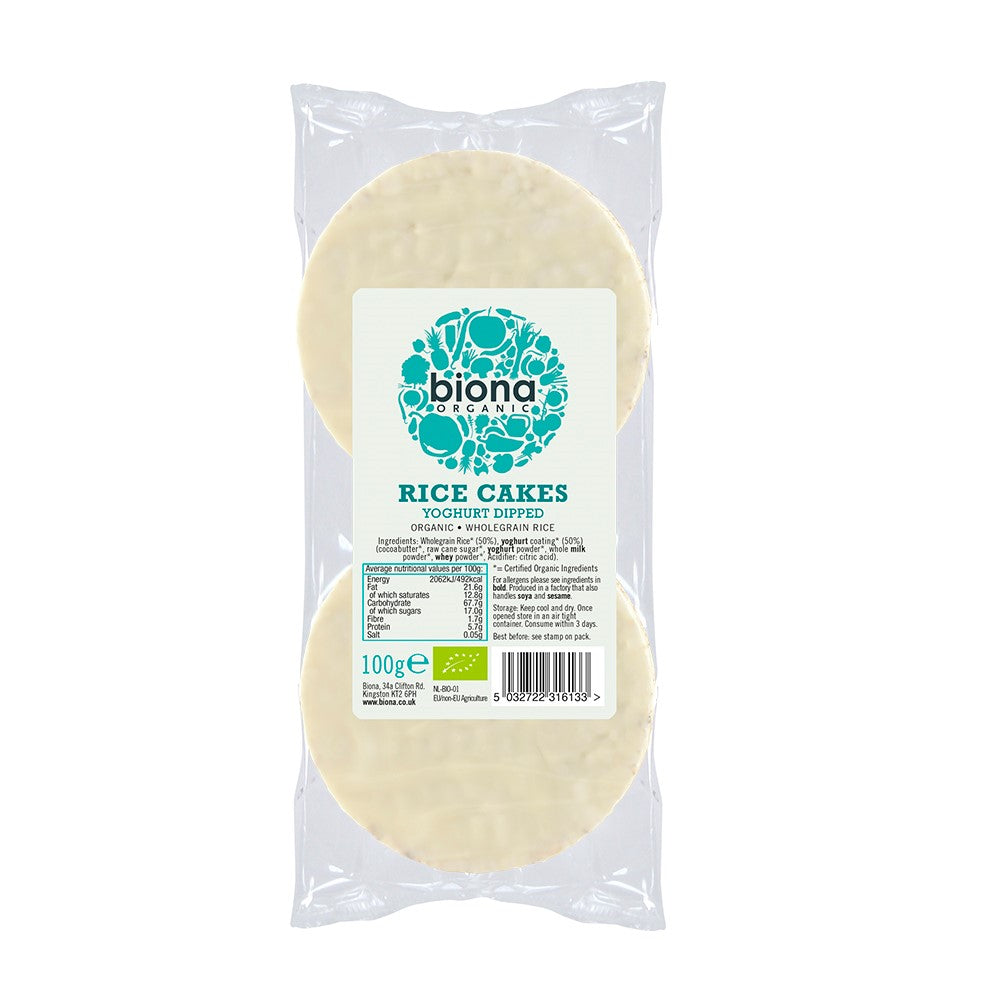 Organic Yoghurt Coated Rice Cakes 100g - Just Natural