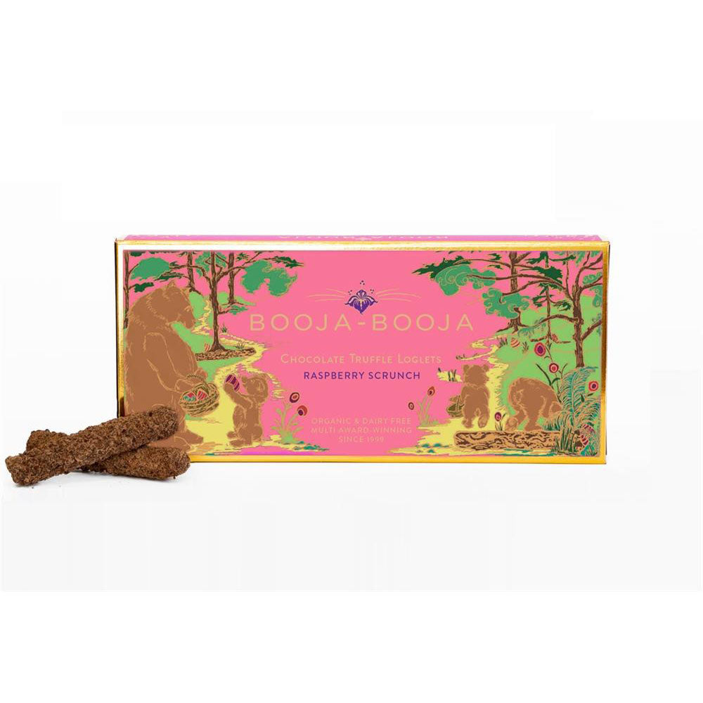 Booja-Booja Raspberry Scrunch Chocolate Truffle Loglets 115g - Just Natural