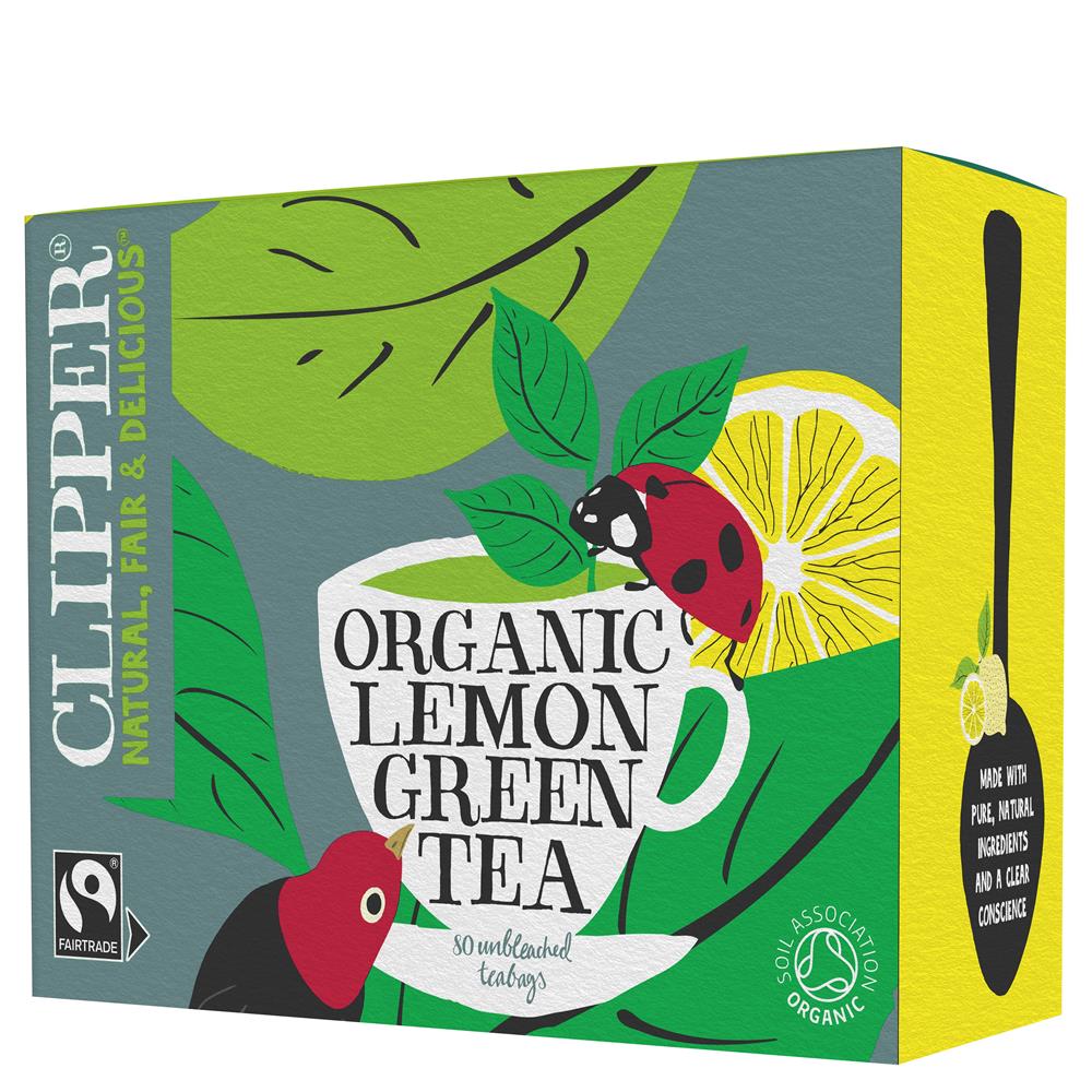 Organic Fairtrade Green with Lemon 80 bags - Just Natural