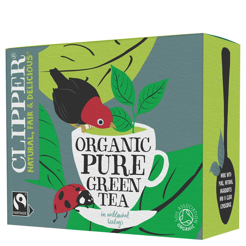 Organic Fairtrade Pure Green Tea 80 bags - Just Natural