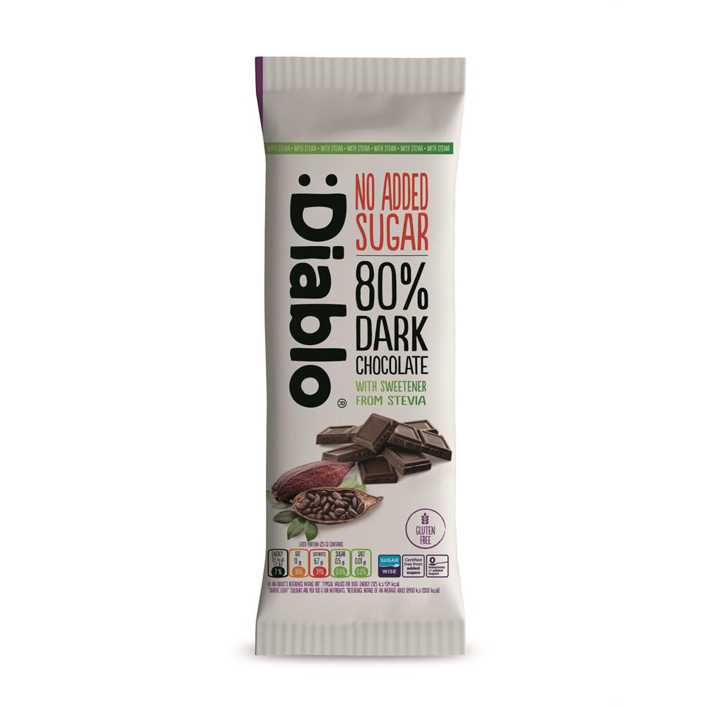 Dark Chocolate 80% with Stevia 75g - Just Natural