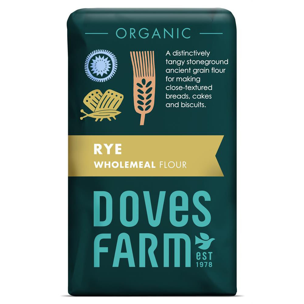 Organic Wholemeal Rye Flour 1kg - Just Natural