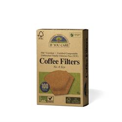 Coffee filters No.4 large unbleached 100 filters - Just Natural