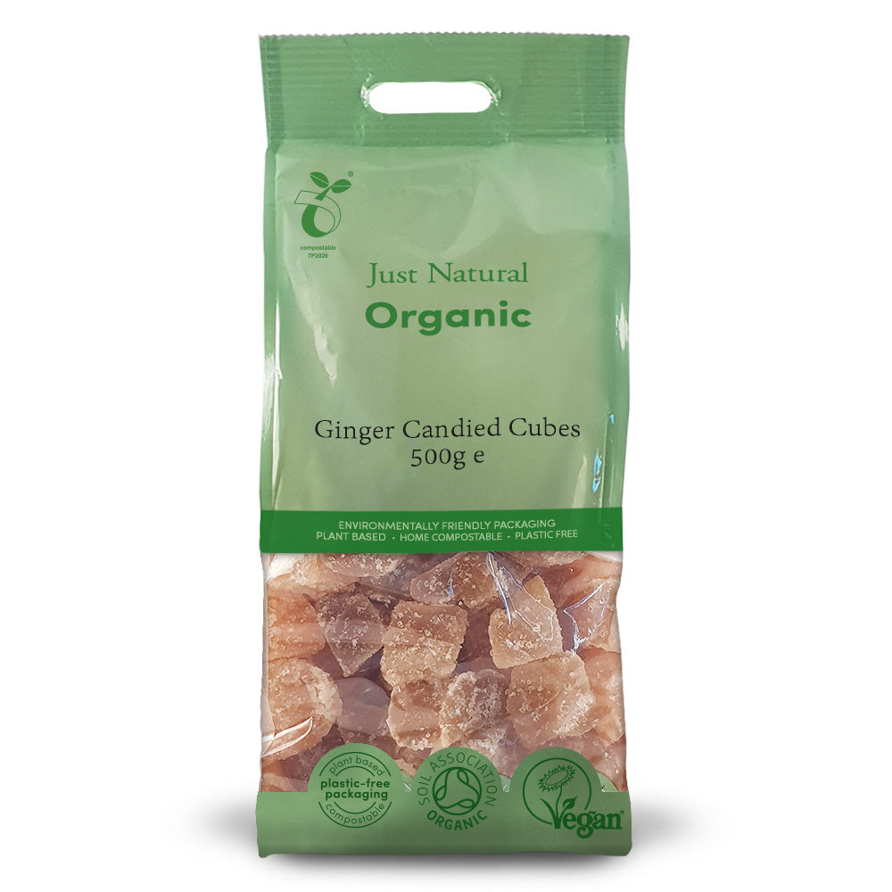 Organic Ginger Candied Cubes - Just Natural
