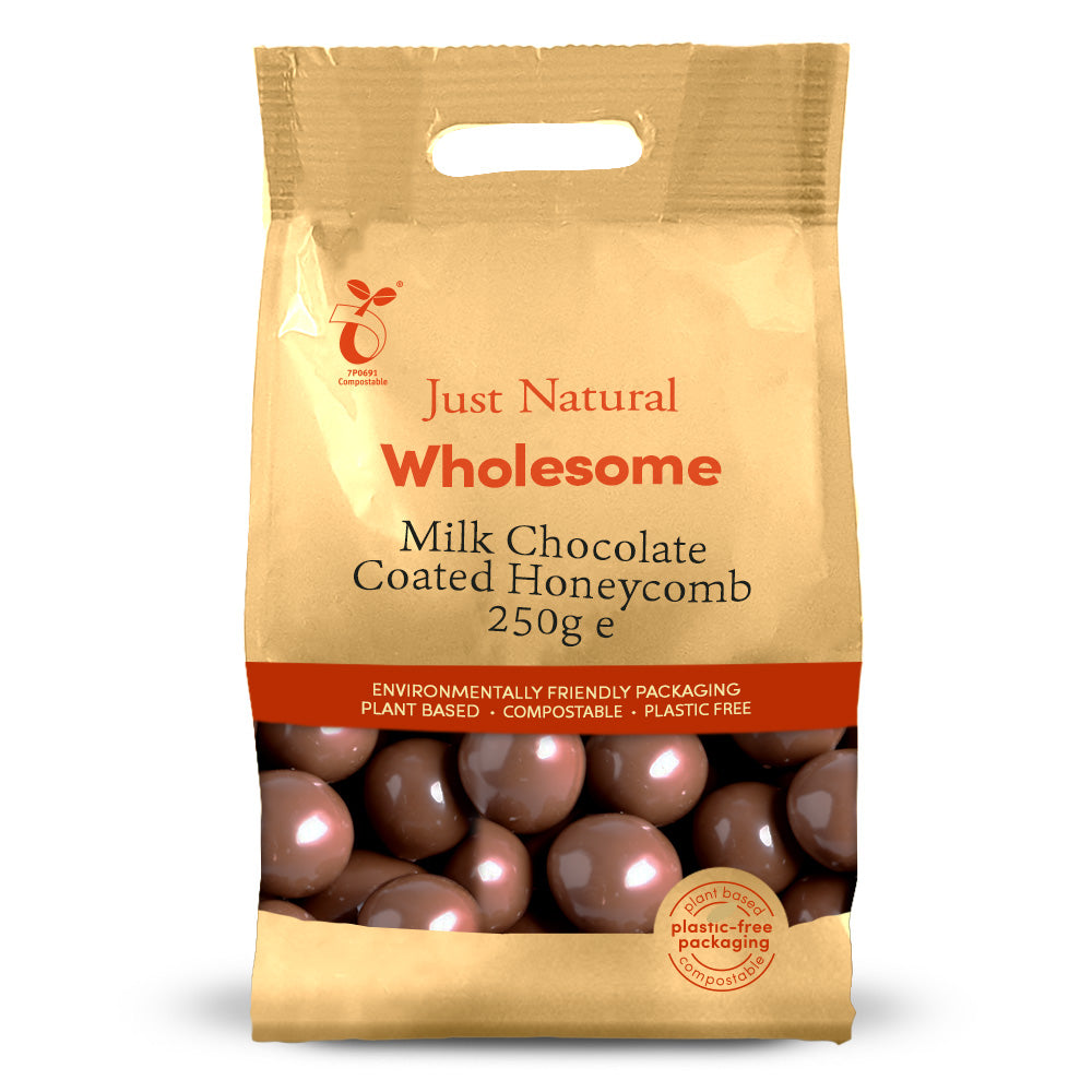Milk Chocolate Coated Honeycomb - Just Natural