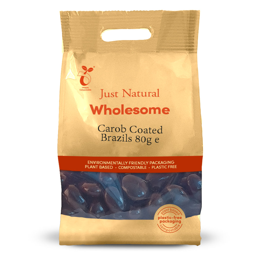Carob Brazil Nuts 80g - Just Natural