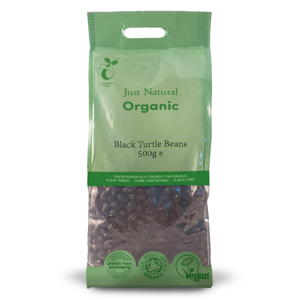 Organic Black Turtle Beans 500g - Just Natural