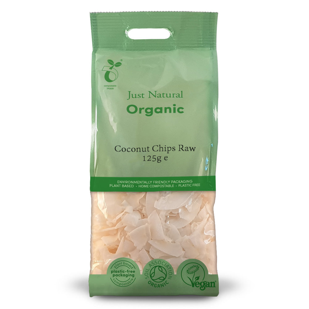 Organic Coconut Chips Raw 125g - Just Natural