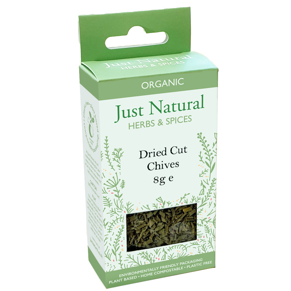 Organic Dried Cut Chives (Box) 8g - Just Natural